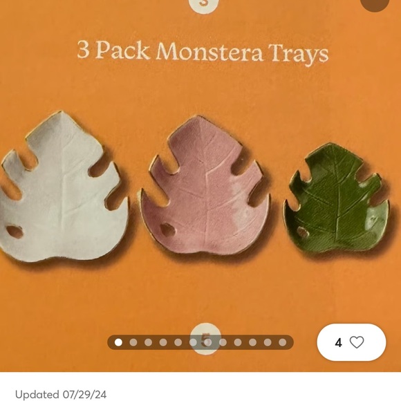 3 PACK MONSTERA TRAYS - Picture 3 of 8